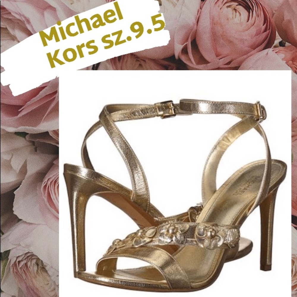 Michael Kors golden open toe sandals